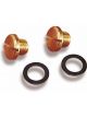 Holley Fittings, Fuel Bowl Plugs, Male Threads, Brass, Natural, Pair