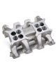 Holley Intake Manifold LS 2X4 Dual Quad Natural Square Bore Flange