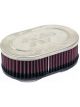 K&N Dual Flange Clamp-On Oval Air Filter