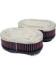K&N Dual Flange Clamp-On Oval Air Filter
