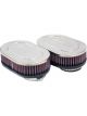 K&N Dual Flange Clamp-On Oval Air Filter