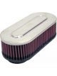 K&N Dual Flange Clamp-On Oval Air Filter