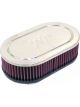 K&N Dual Flange Clamp-On Oval Air Filter