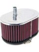 K&N Clamp-On Oval Straight Air Filter