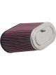 K&N Dual Flange Clamp-On Oval Tapered Air Filter