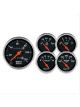 Auto Meter Gauge Kit Analog Designer Black Speedo Water Temp Fuel Lvl Vol…