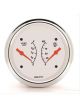 Auto Meter Gauge Arctic White Dual Oil Pressure Fuel Lvl 3 3/8