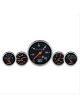 Auto Meter Gauge Kit Analog Designer Black Speedo Water Temp Fuel Lvl Vol…