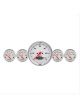 Auto Meter Gauges Arctic White Speedo Water Temp Oil Pressure Fuel Lvl Wh…