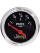 Auto Meter Gauge Jeep Logo Fuel Lvl Empty/ Full 73/ 10Ω 2 1/16