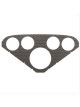 Auto Meter Gauge Panel Tri-5 Plastic Silver Carbon Fiber Look One 3 3/8