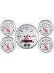Auto Meter Gauges Arctic White Speedo Water Temp Oil Pressure Fuel Lvl Wh…