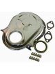RPC Steel Timing Chain Cover, Chrome Finish, Will Not Clear, Double Rol…