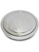 RPC Chrome Alloy Horn, Button With Ground Wire, Flame Style, 3-1/2