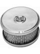 RPC Chrome Steel Dish Style, Air Cleaner Set With Paper, Element & Rais…