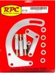 RPC Chrome Steel Low Mount, Alternator Bracket Kit, Fits 1955-69 Sb, Ch…