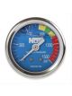 Nitrous Oxide Systems NOS Gauge; N2O Blue,1-1/2, SS, Liquid Filled