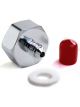 Nitrous Oxide Systems NOS Nitrous Bottle Nut, Steel, Nickel Plated,
