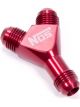 Nitrous Oxide Systems NOS Fitting, Y, -6 An Male All, Aluminum, Red