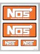 Nitrous Oxide Systems NOS Decals, Vinyl, Self-Stick, Nos Nitrous Oxi