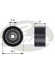 Gates Engine Timing Belt Tensioner Pulley