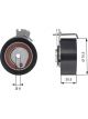Gates Engine Timing Belt Tensioner Pulley