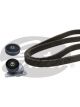 Gates Micro-V Ribbed Belt & Tensioner Kit (K016DPK1825)
