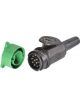 Narva 12 Volt 13 Pin Euro Round Plastic Trailer Plug With Parking Socket