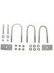 Rancho U-Bolts, Steel, Zinc Plated, 1/2 In. Diameter, Round-Style, Jeep