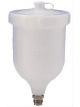 Devilbiss Paint Gun Cup, Replacement, Gravity Type, 591 Ml Capacity, A