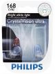 Philips Auto Lighting Light Bulbs, Miniature, Crystal Vision 168T-3(1
