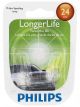 Philips Auto Lighting Light Bulbs, Long Life 24Llt-2(1/4) 14V 3.36W