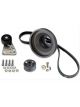 Vortech Supercharger Pulleys, Serpentine, Aluminum, Black Powdercoa
