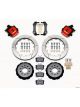 Wilwood Disc Brakes Rear Slotted Rotors Black 1-Piston Calipers Par
