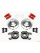 Wilwood Disc Brakes D154 Rear Rotors 2-Piston Calipers Red Parking (140-12215R)