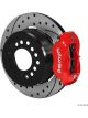 Wilwood Disc Brakes Rear Dynalite Cross-Drilled Rotors Red 4-Pist..