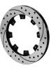 Wilwood Brake Rotor Cross Drilled Slotted Carbon Iron Black E-Coat