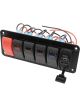 Aeroflow Switch Panel 2X W/ Usb, Start & 5 X On / Off Switches