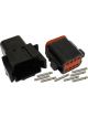 Aeroflow Weatherpack 8 Pin Connector Kit Deutsch Dt Style Black