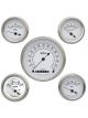 Classic Instruments White 5 Gauge Set 3-3/8 Km/H Speedo Curved Glass