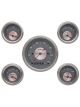 Classic Instruments Silver Series 5 Gauge 3-3/8 Km/H Speedo Curved Gl