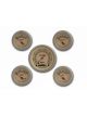 Classic Instruments Vintage 5 Gauge Set 3-3/8 Km/H Speedo Flat Glass
