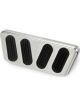 Lokar Billet Alloy Brake Pad W/Rubber Ins 64-68 Mustang