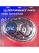 Proform Timing Chain Cover Chrome Steel with Chevy & Bowtie Logo For SB Chevy 