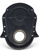 Proform Engine Timing Chain Cover Black Crinkle Steel For Chevy/Bowtie Logo