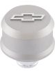 Proform Chevy Bowtie Grey Slant Edge Alum Breath Cap Raised Emblem