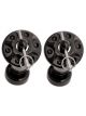 Ring Brothers Round Billet Blk Hood Pin Kit 1965-70 Ford Mustang