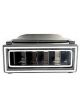 Vintage Air Std Series Duct 3.875X1.562 Black W/Chrome