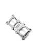 Weiand Twin 4150-Blower Carb Adaptor Polished