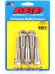 ARP Bolts S/S Hex Head 12mm x 1.75 Thread 60mm Length Qty 5